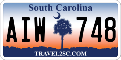 SC license plate AIW748