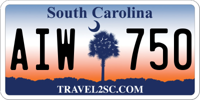 SC license plate AIW750