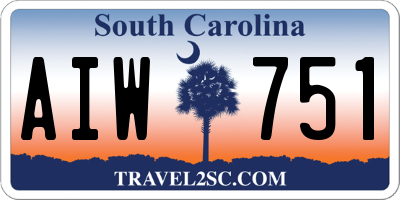 SC license plate AIW751