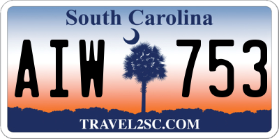 SC license plate AIW753
