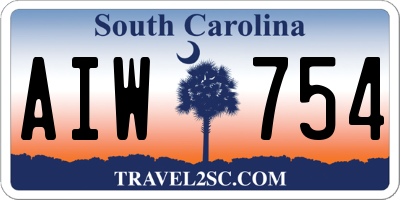 SC license plate AIW754