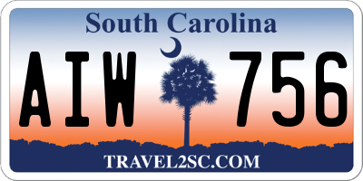 SC license plate AIW756