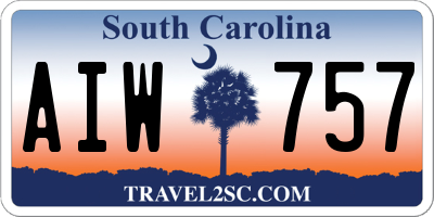 SC license plate AIW757