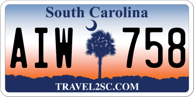SC license plate AIW758