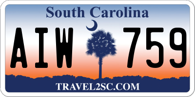 SC license plate AIW759