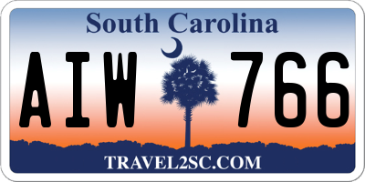 SC license plate AIW766