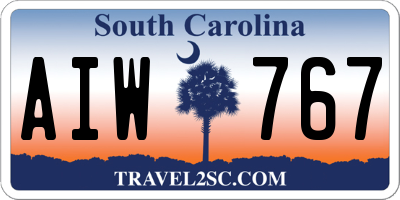 SC license plate AIW767