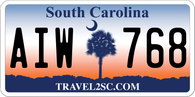 SC license plate AIW768
