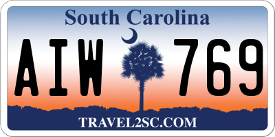 SC license plate AIW769