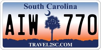 SC license plate AIW770