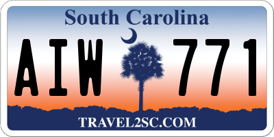 SC license plate AIW771