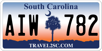 SC license plate AIW782