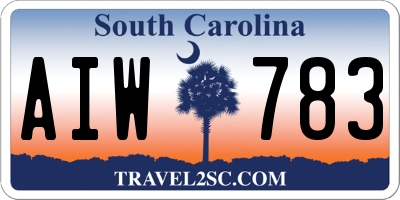 SC license plate AIW783