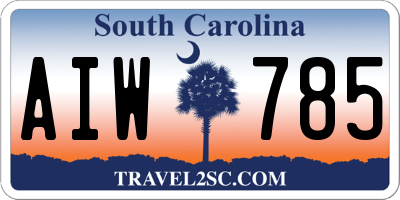SC license plate AIW785