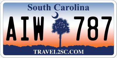 SC license plate AIW787