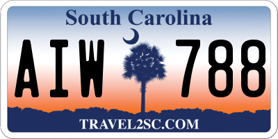 SC license plate AIW788