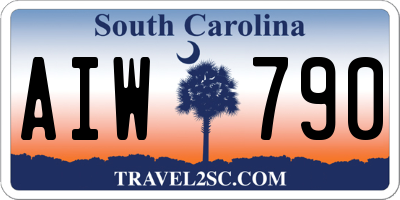 SC license plate AIW790