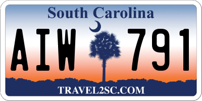 SC license plate AIW791