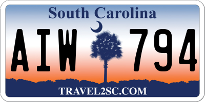 SC license plate AIW794