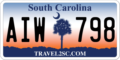 SC license plate AIW798