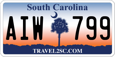 SC license plate AIW799