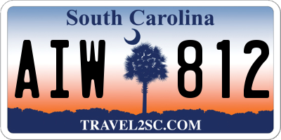 SC license plate AIW812