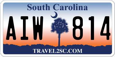 SC license plate AIW814