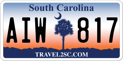 SC license plate AIW817