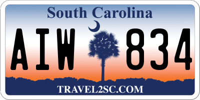 SC license plate AIW834