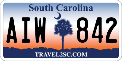 SC license plate AIW842