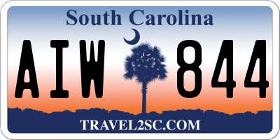 SC license plate AIW844