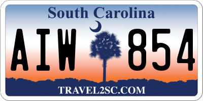 SC license plate AIW854