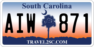 SC license plate AIW871