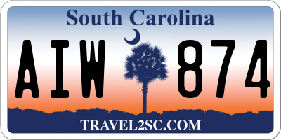 SC license plate AIW874