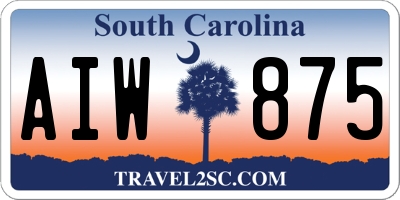 SC license plate AIW875