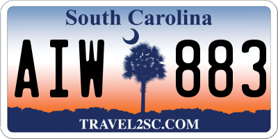 SC license plate AIW883