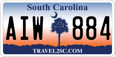 SC license plate AIW884