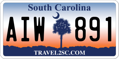 SC license plate AIW891
