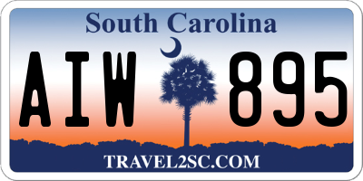 SC license plate AIW895