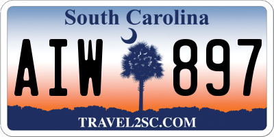 SC license plate AIW897