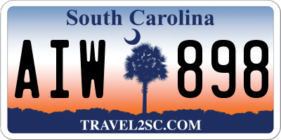 SC license plate AIW898