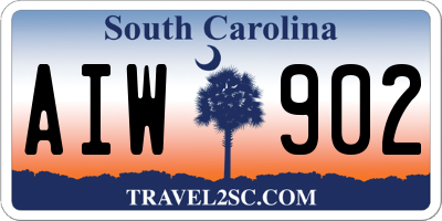 SC license plate AIW902