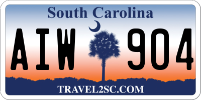 SC license plate AIW904