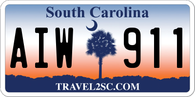 SC license plate AIW911