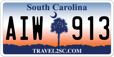 SC license plate AIW913