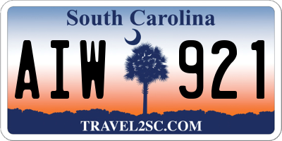 SC license plate AIW921