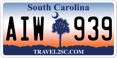 SC license plate AIW939