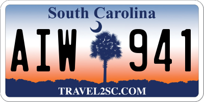 SC license plate AIW941