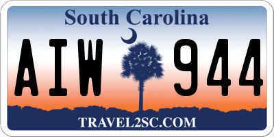 SC license plate AIW944