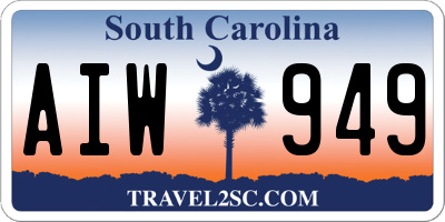 SC license plate AIW949